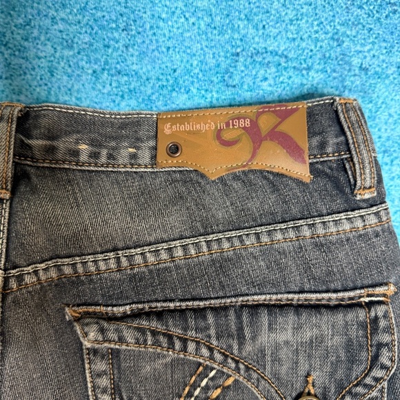 Vintage Y2K Request Jeans Men’s 32x34 Straight Leg Dark Wash Denim Stitched 2000 - Picture 15 of 16